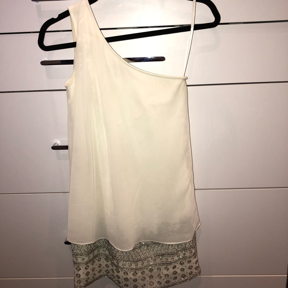 White off the should Aqua Dresses dress.